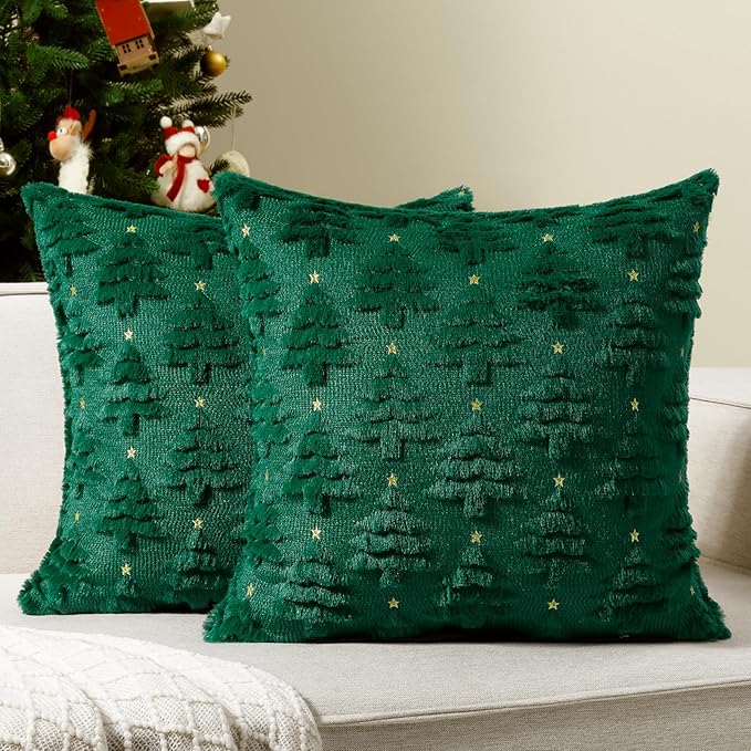 Softalker Christmas Throw Pillow Covers 18 x 18